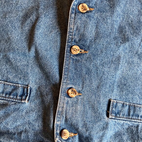 Vintage Vivaldi Denim/Jean Vest Size Medium - Picture 3 of 4